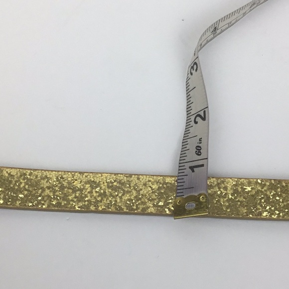 J. CREW Skinny Belt Gold Glitter M/L NWT - Picture 5 of 6